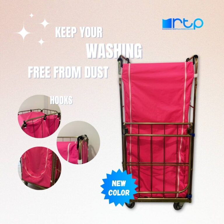Pokrowiec na wózek do prania - różowy