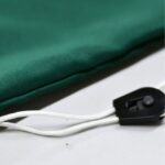 Bakteriostatyczny zielony worek medyczny z nitką węglową 90x75 cm